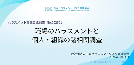 職場のハラスメントと個人・組織の諸相関調査