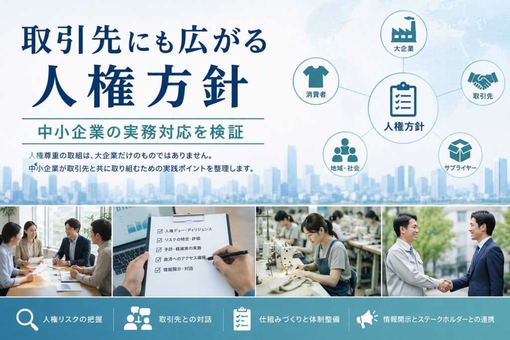 取引先にも広がる人権方針 中小企業の実務対応を検証