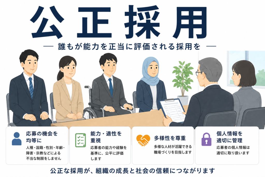公正採用と多様性を尊重する職場