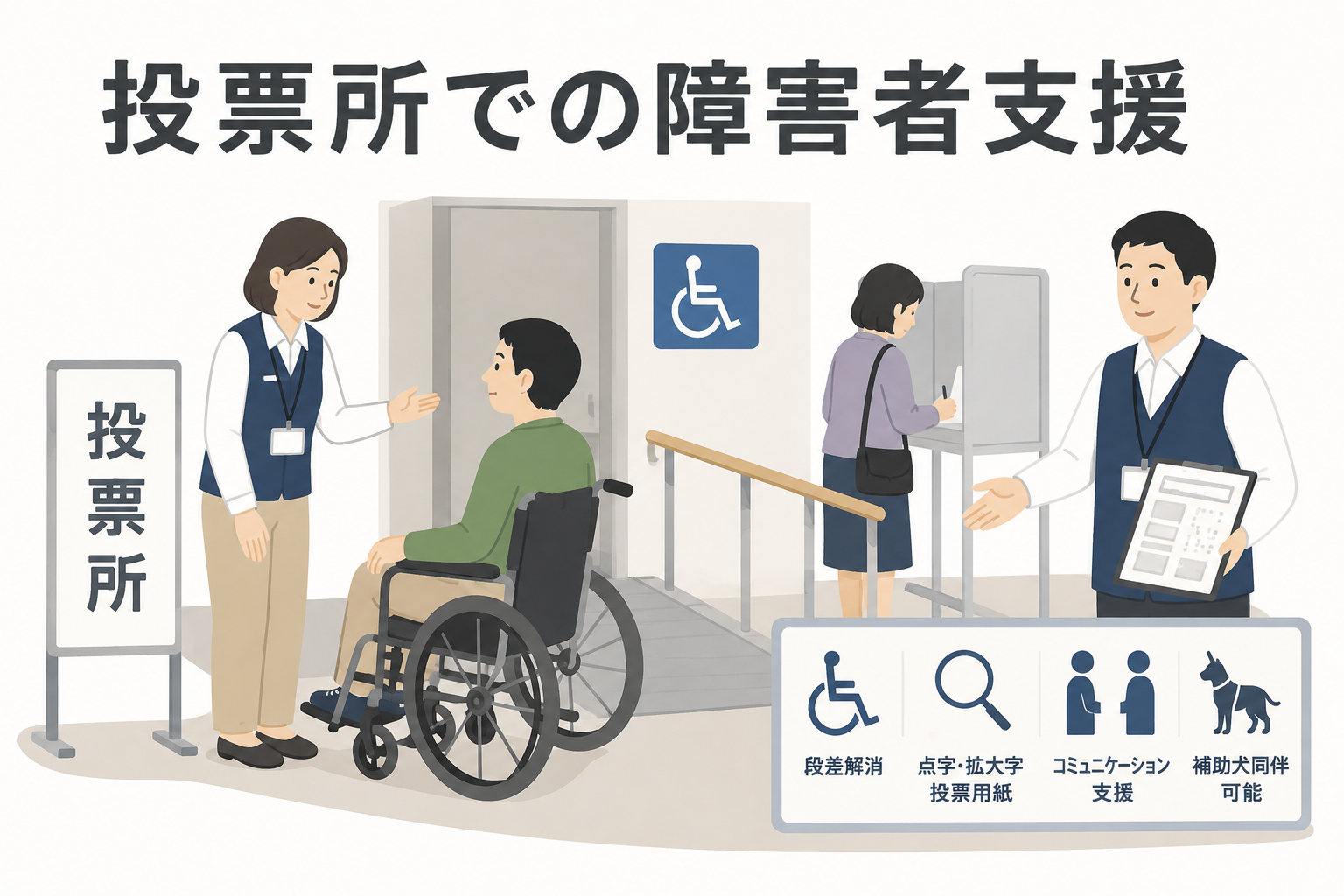 投票所での障害者支援