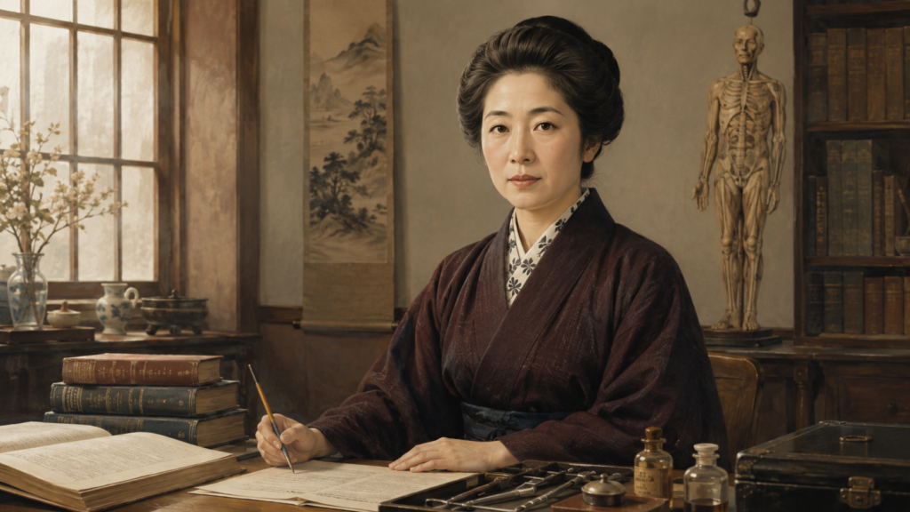 荻野吟子のイメージ図