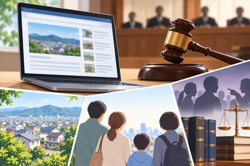 オンライン情報と暮らしを裁く天秤