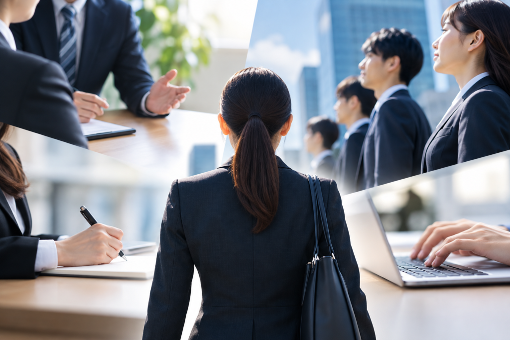 キャリアの扉と企業風景