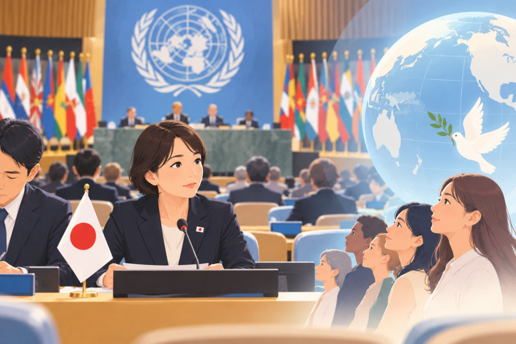 国連総会と平和を見つめる日本代表