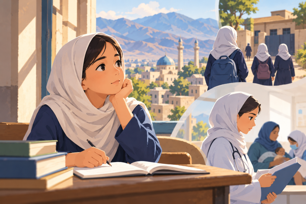 学びの窓辺と希望の風景