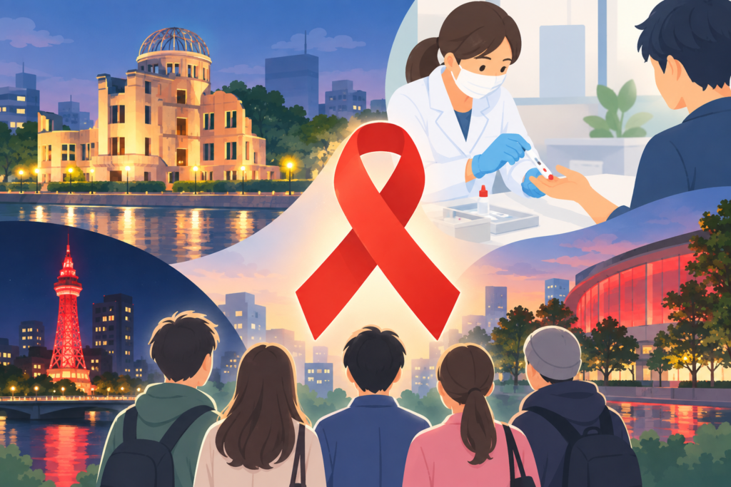 希望を灯すHIV啓発の街