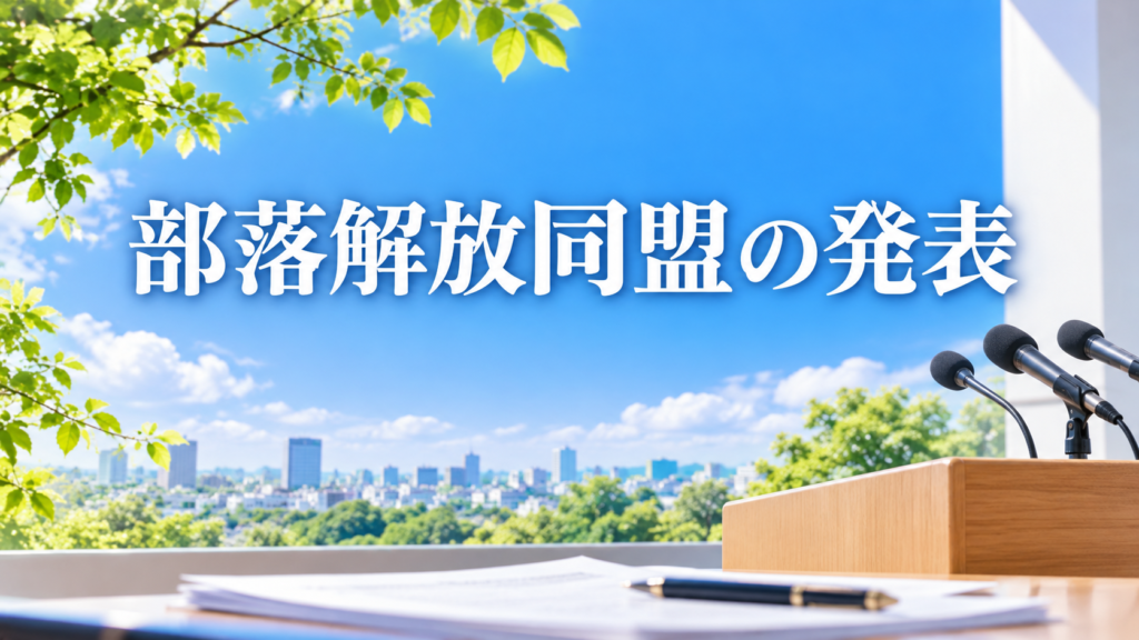 部落解放同盟の発表